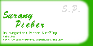 surany pieber business card